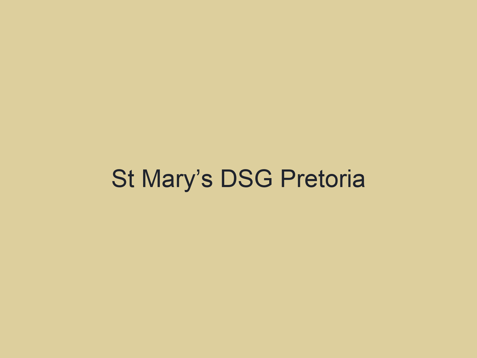 St Mary's DSG Pretoria